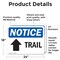 Signmission Trail (Up Arrow) Sign With Symbol, 24 in W x Rectangle, Vinyl Decal OS-2PACK-NS-D-1824-L-18712 - alternate 3